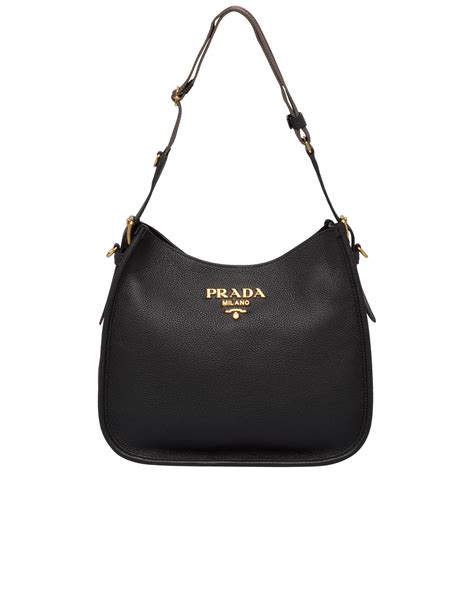 prada garbadine shoulder bag|Black Medium Leather Shoulder Bag .